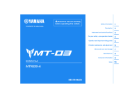 Yamaha MT-03 - Owners manual 2022